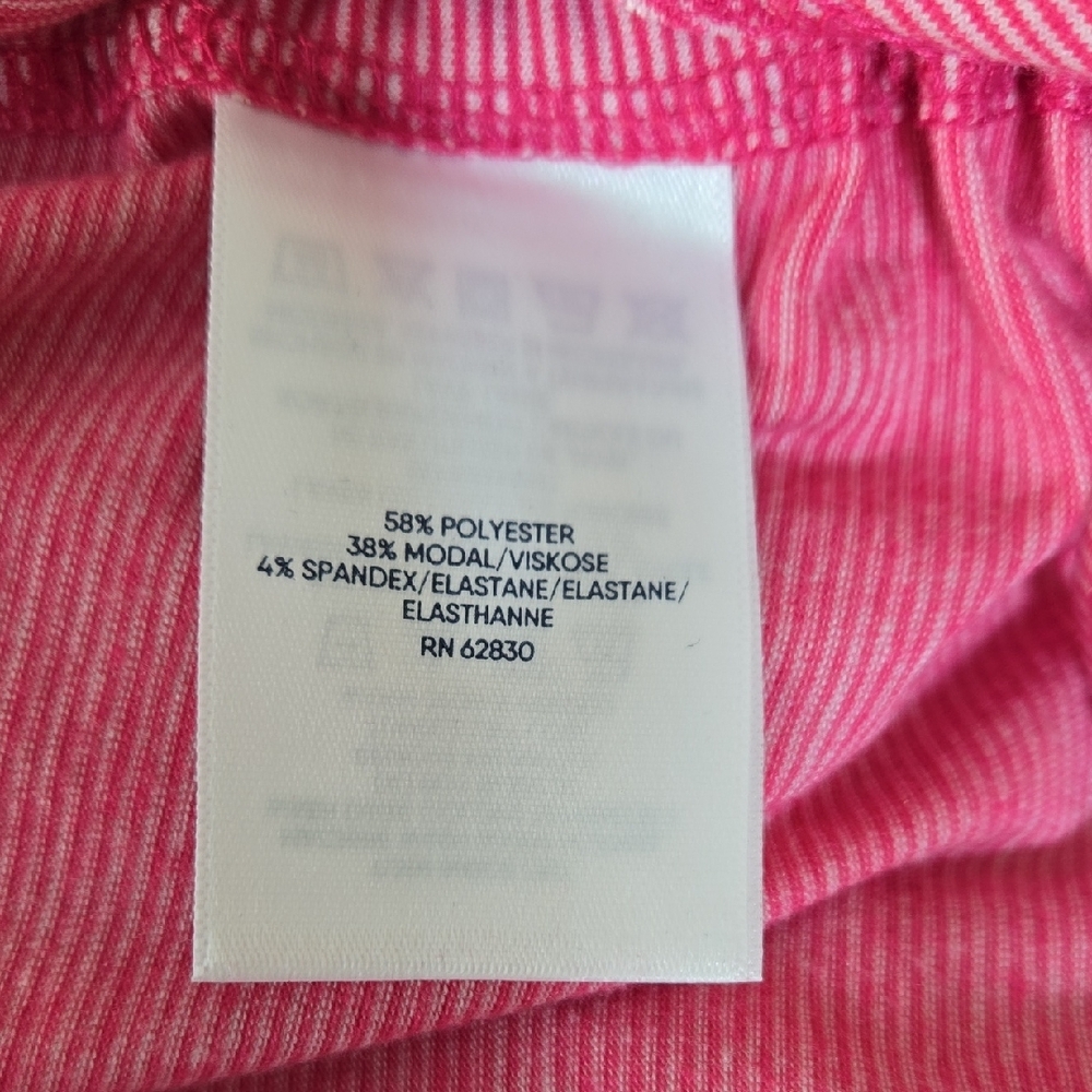 Lands' End Two-Tone Pink Scoop Neck Short Sleeve Tee with Side Ruching Sz 2X - Picture 8 of 8